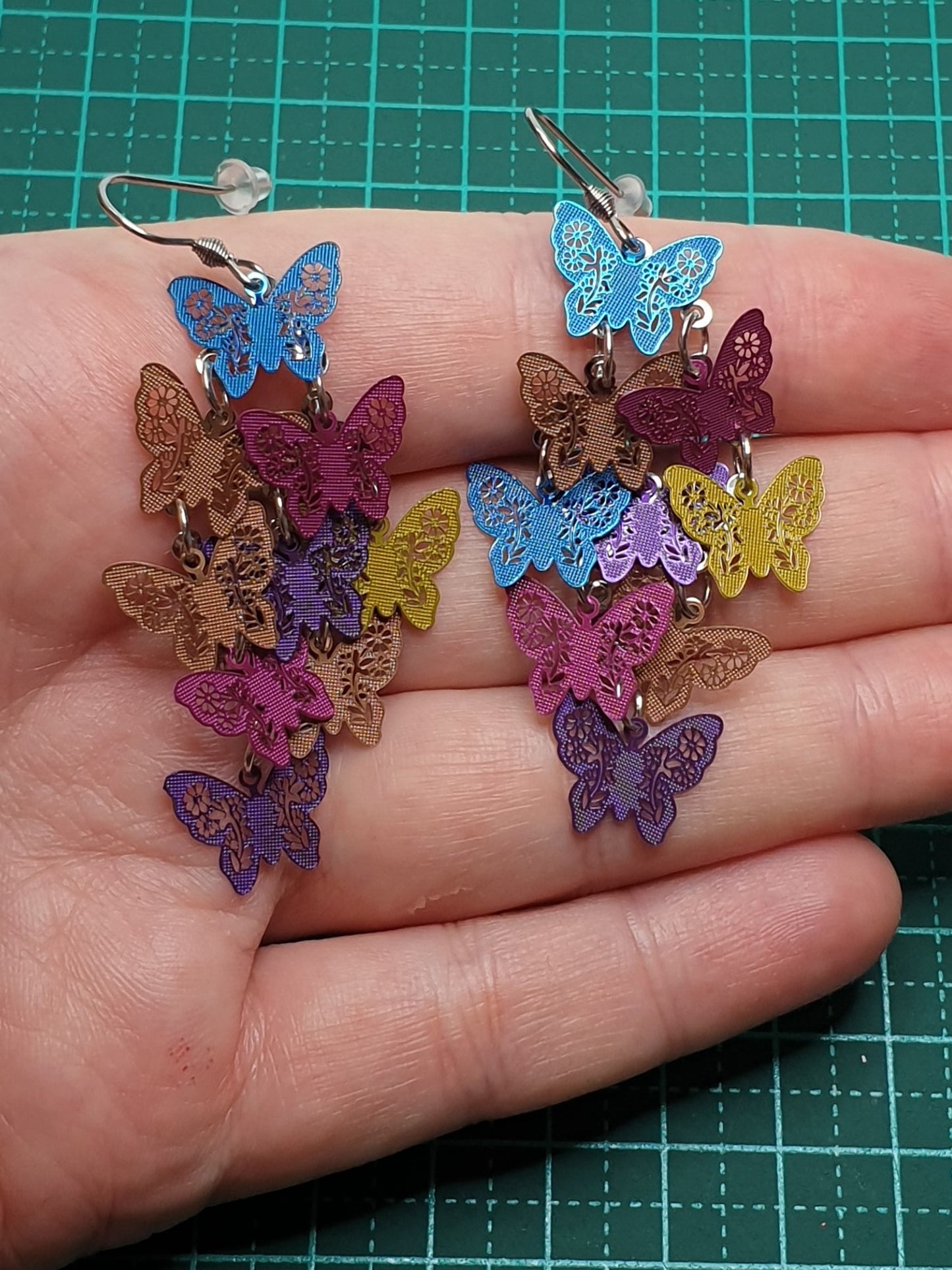 Mixed Butterflies dangle earrings