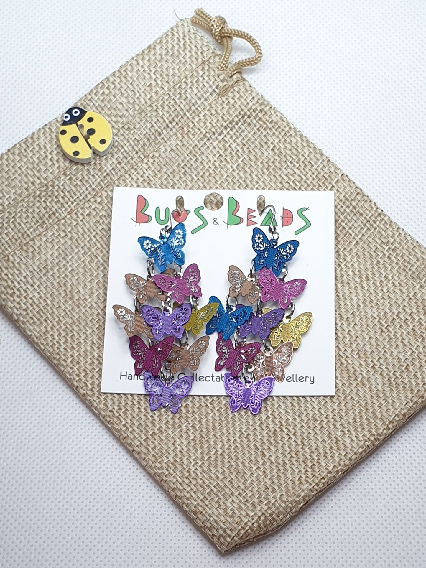 Mixed Butterflies dangle earrings