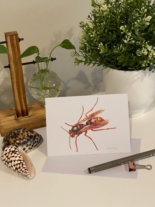 Common Paper wasp Greeting Card