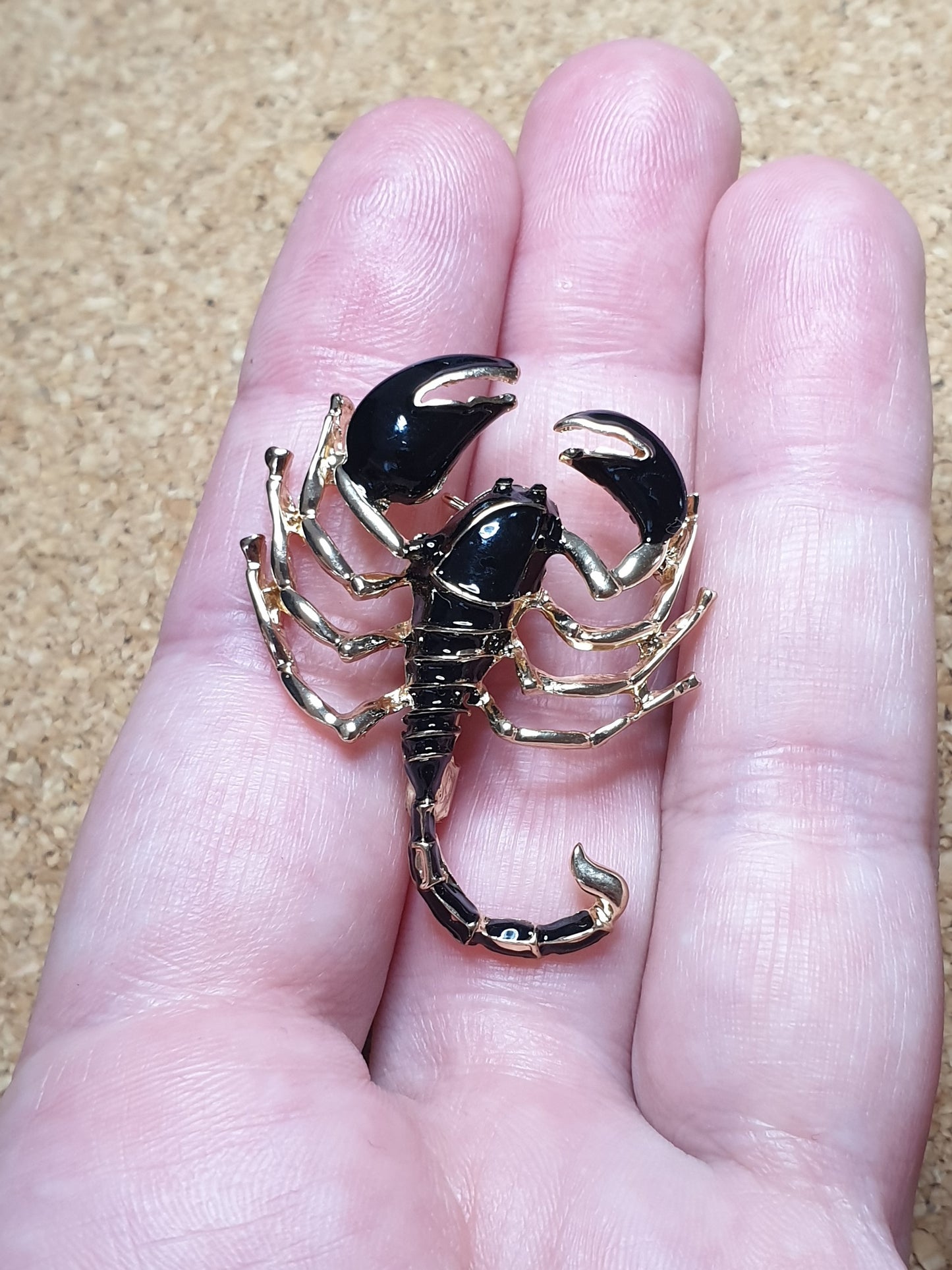 Scorpion Brooch - Golden Large