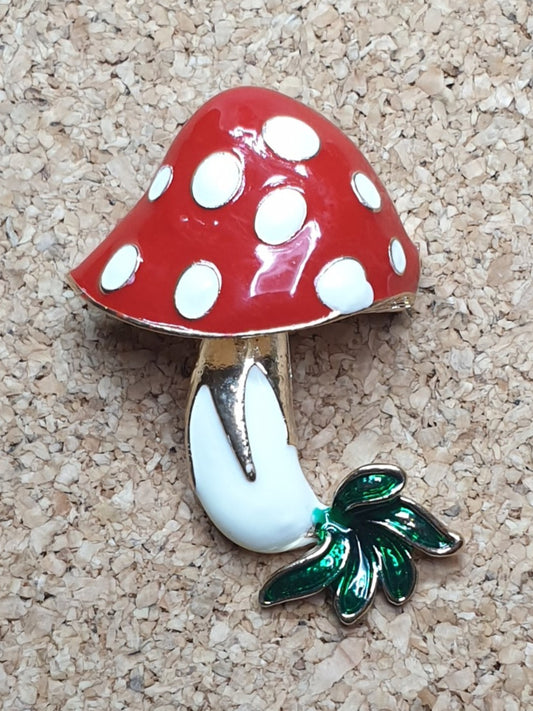 Amanita Muscaria Brooch