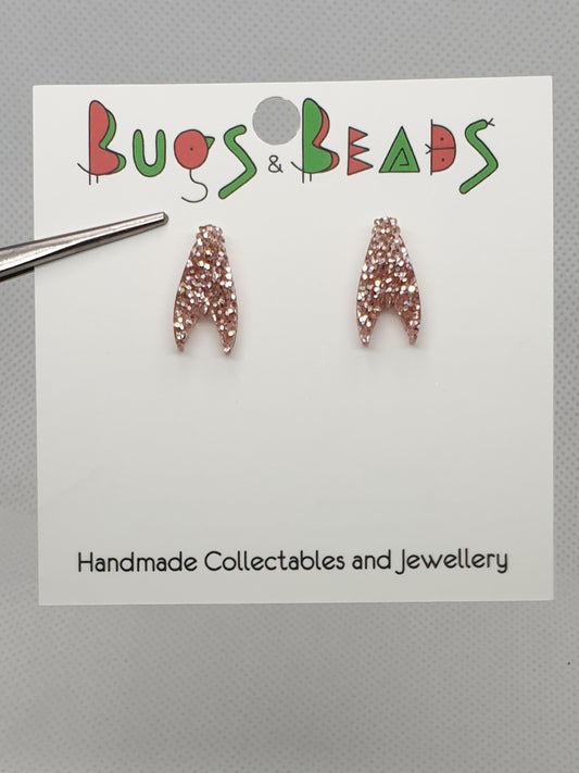 Tiny Moth studs acrylic earrings