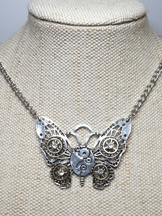 Vintage Steampunk Butterfly - Silver