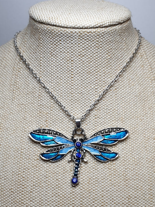 Dragonfly Pendant - Blue