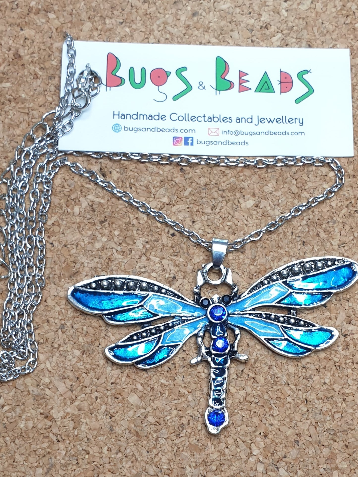 Dragonfly Pendant - Blue