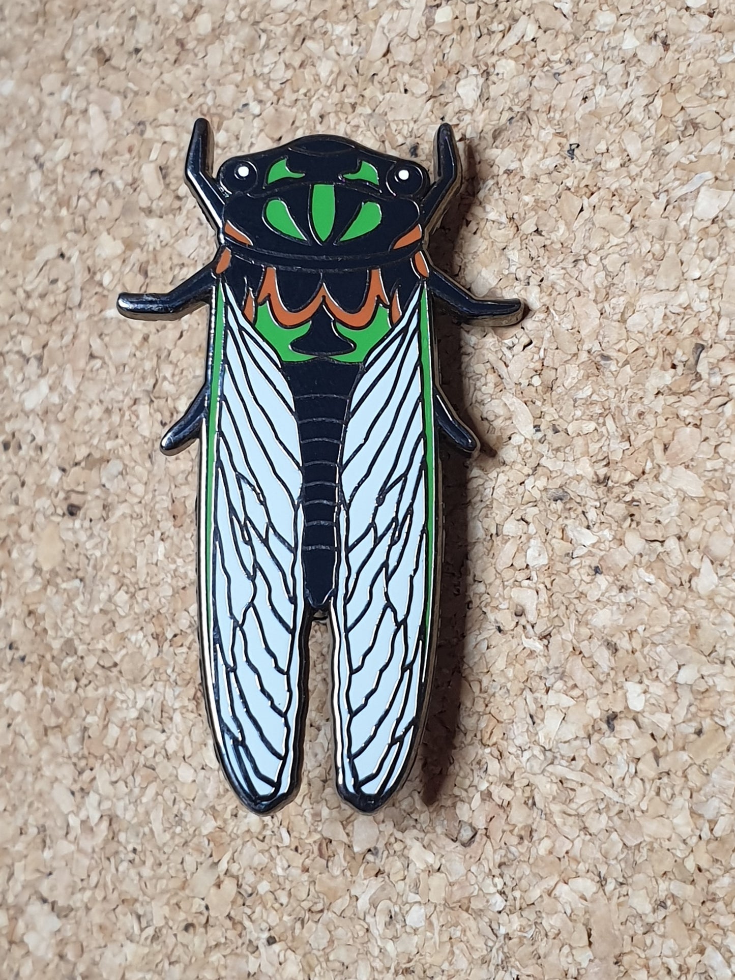 Drummer cicada pin