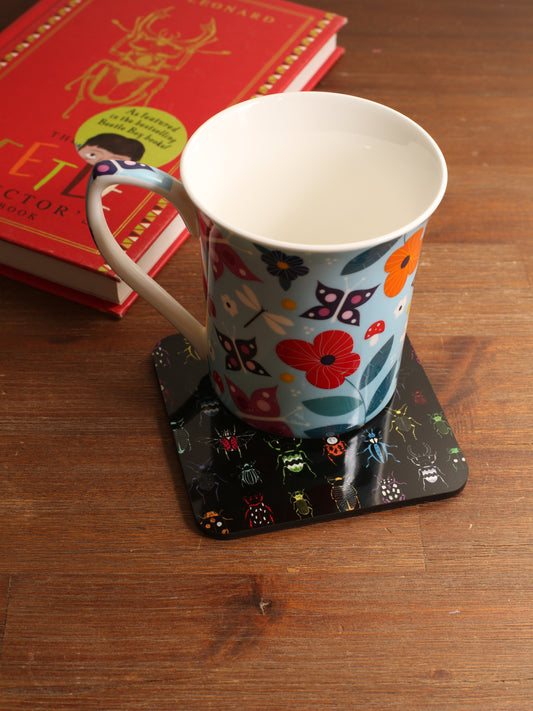 Square Beetle Coasters - Set of 4