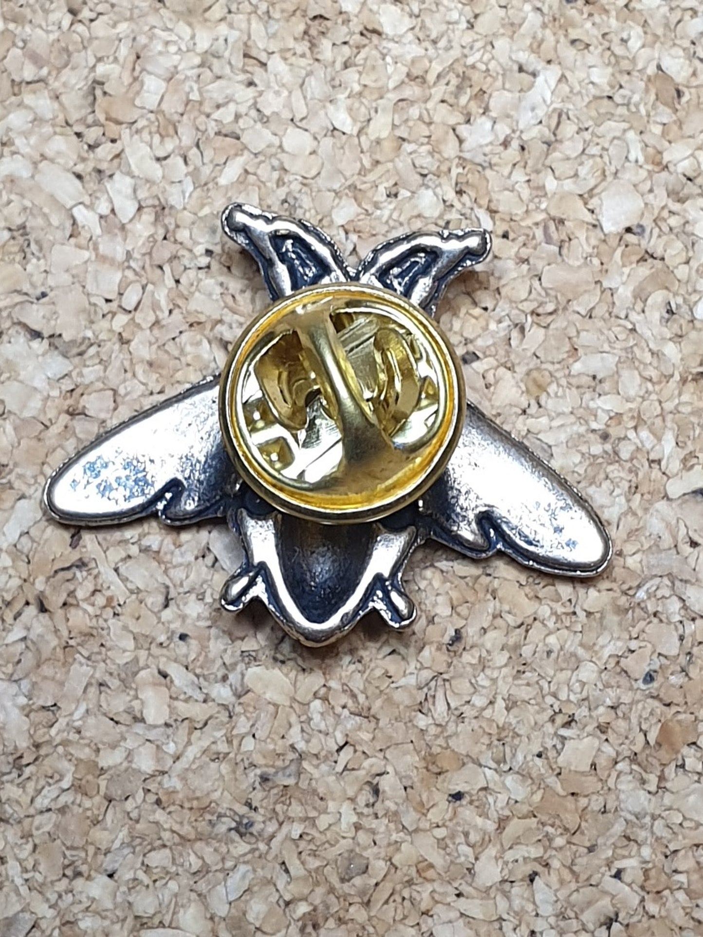 2 Wasp Brooches - Gold and Silver Small