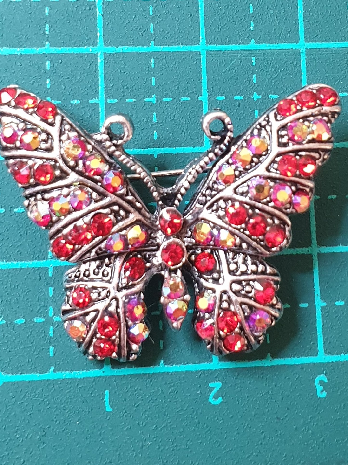 Butterfly Brooch - Red