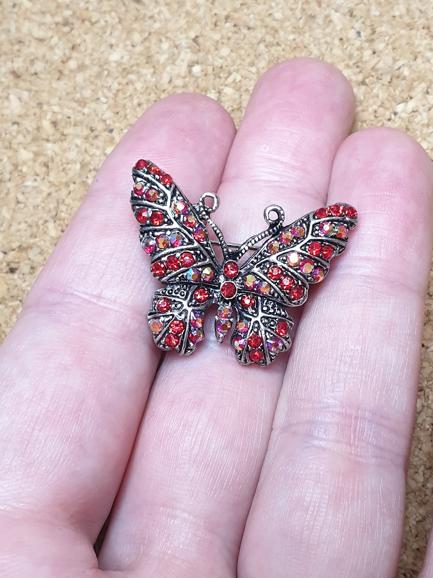 Butterfly Brooch - Red