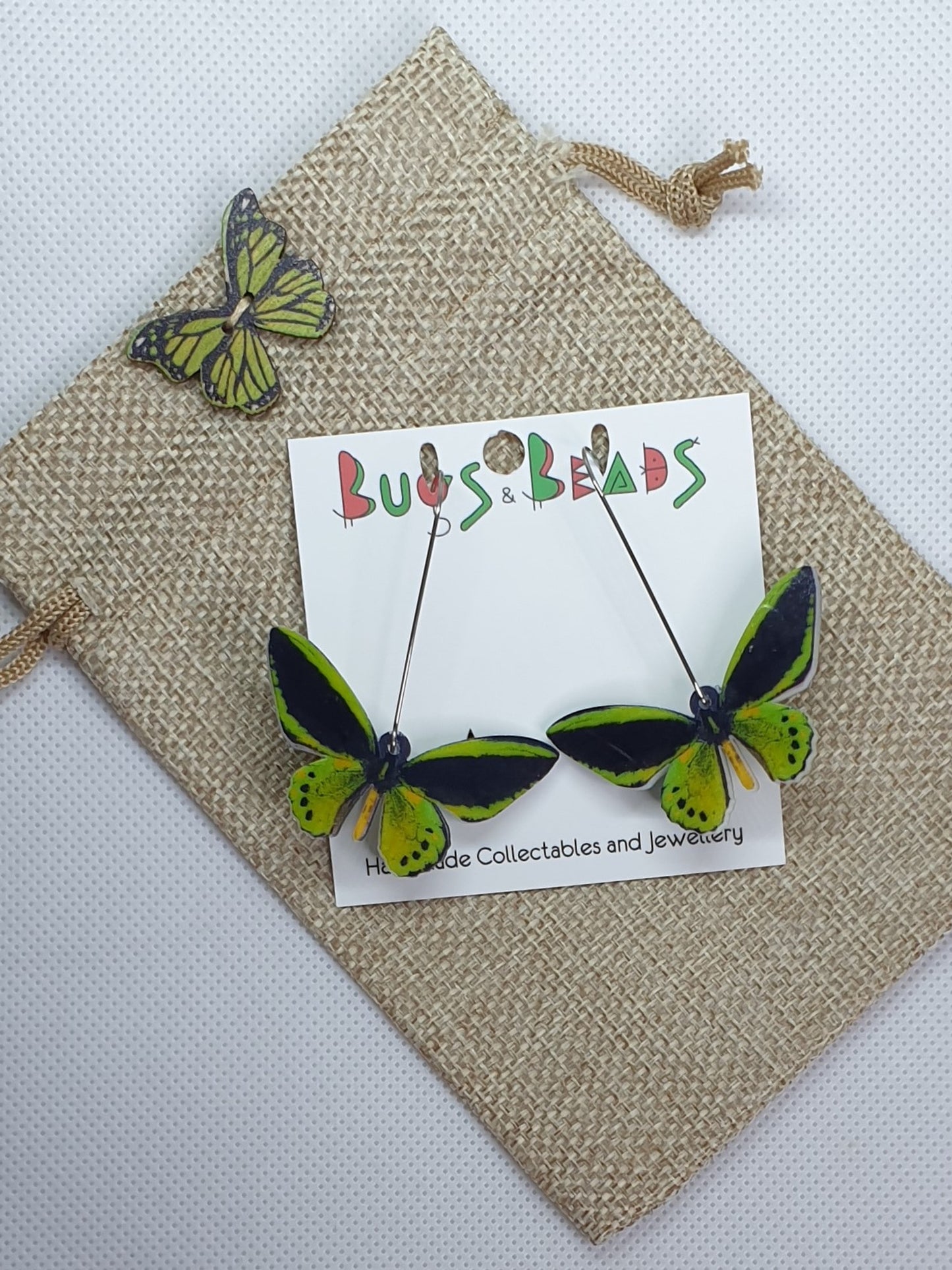 Richmond Birdwing Butterfly acrylic earrings