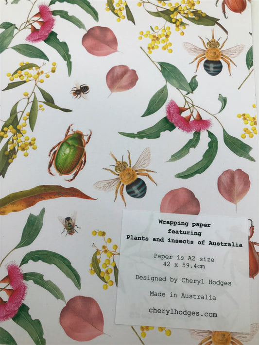 Plants and Insects of Australia Wrapping Paper