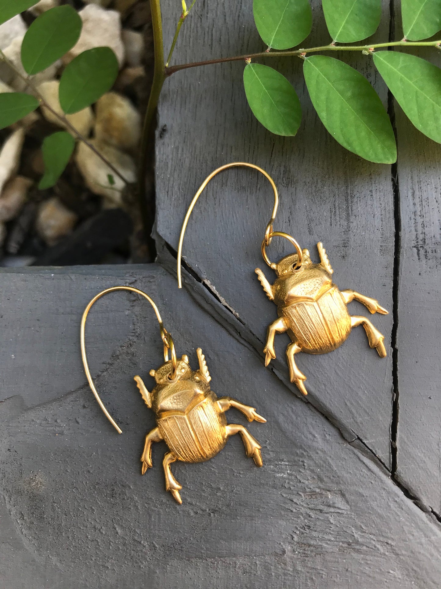 Dung Beetles on short hooks - Brass & Stainless Steel