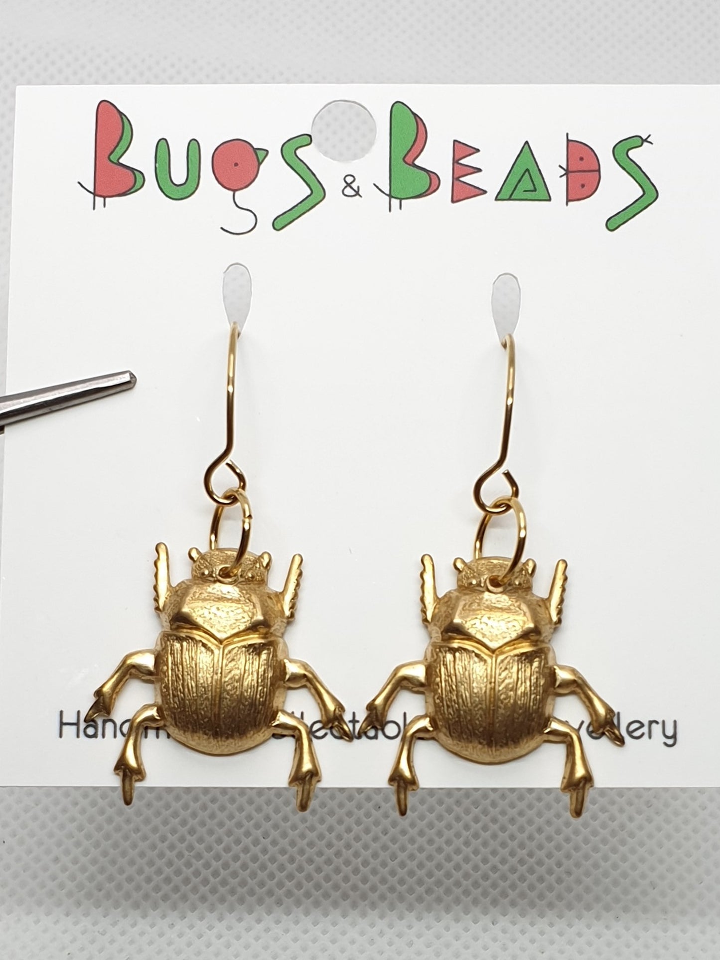 Dung Beetles on short hooks - Brass & Stainless Steel