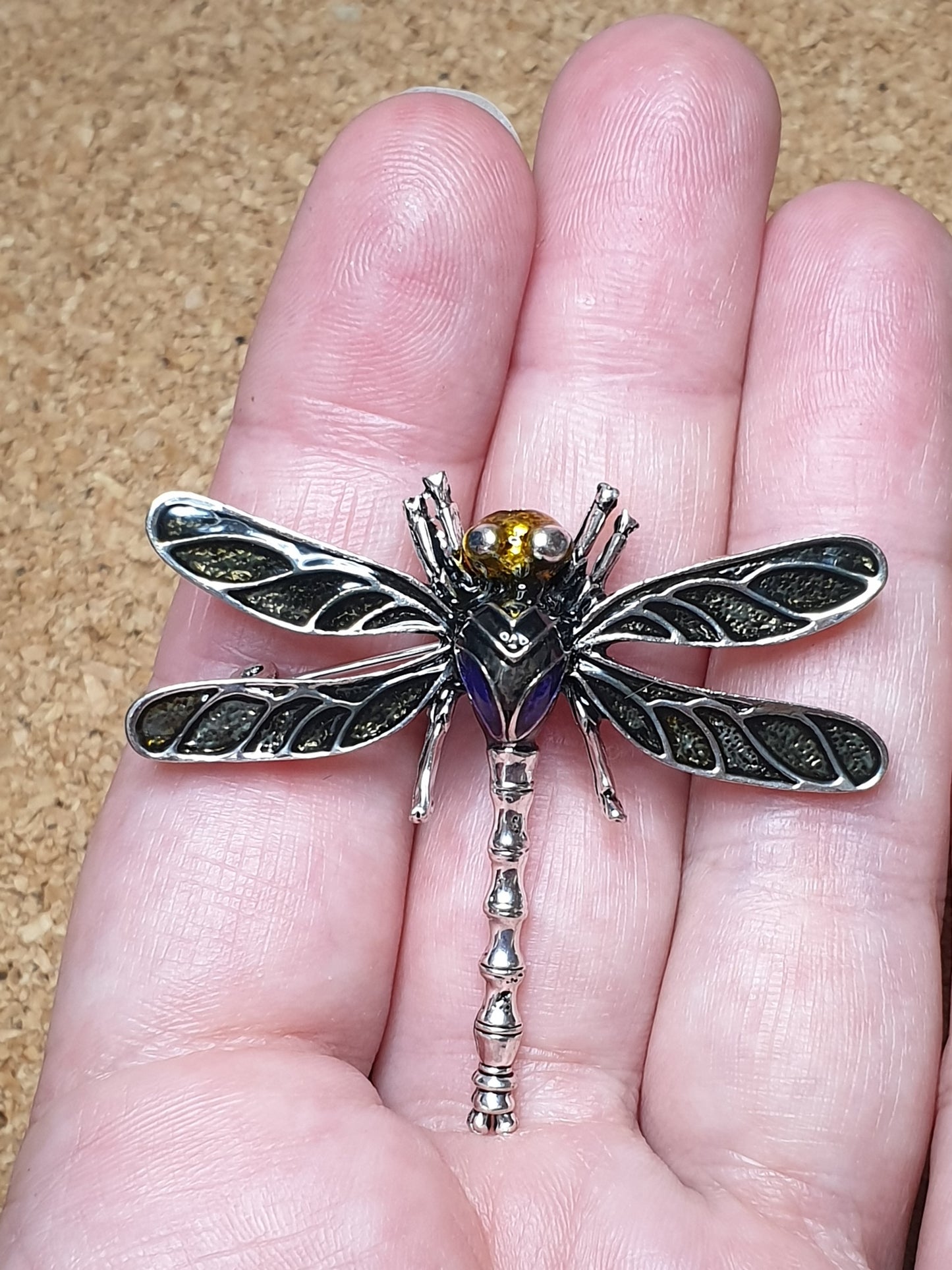 Dragonfly Brooch - Silver