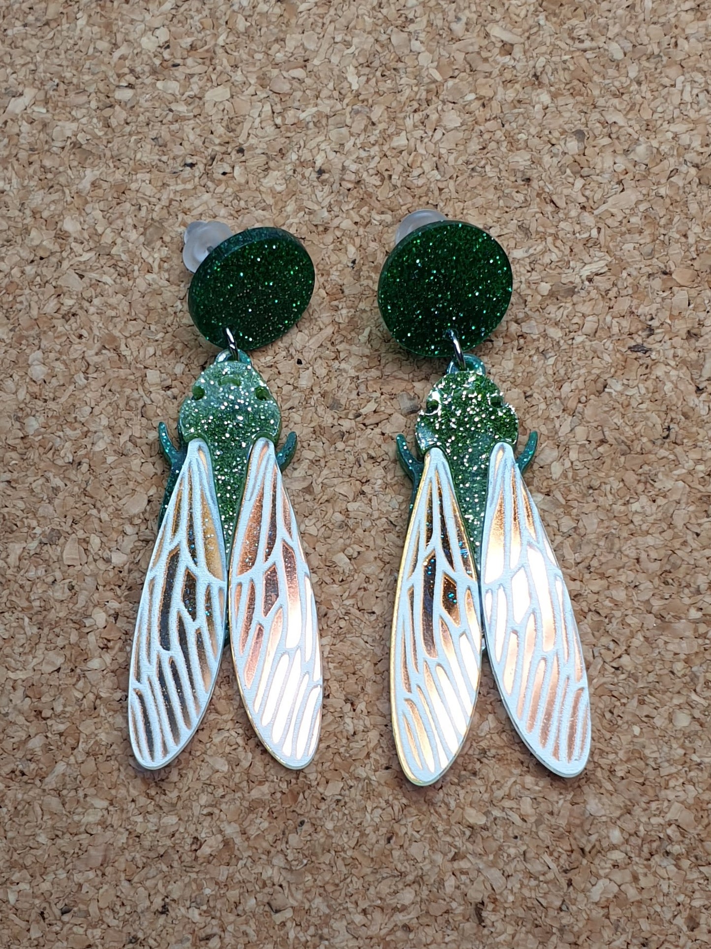 Cicada acrylic earrings