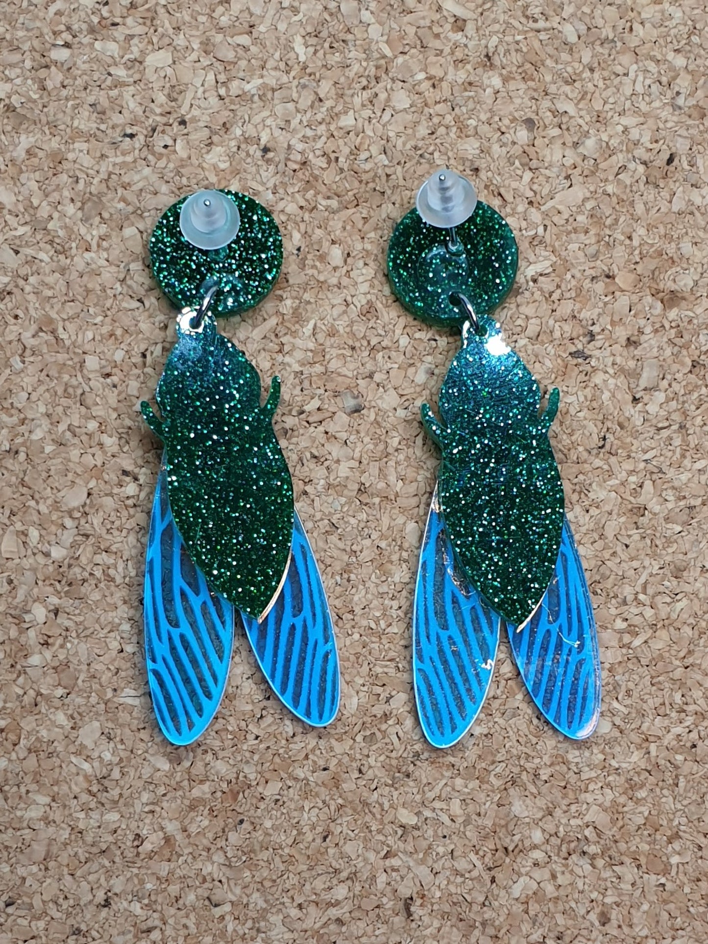 Cicada acrylic earrings