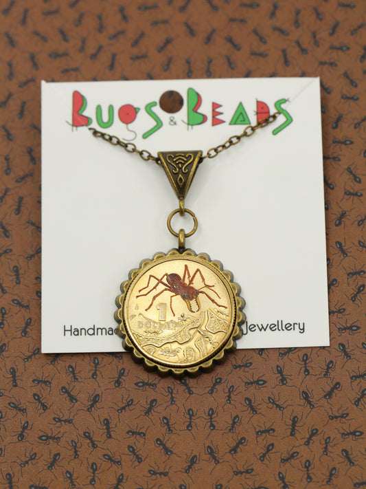 Bull ant decimal coin necklace