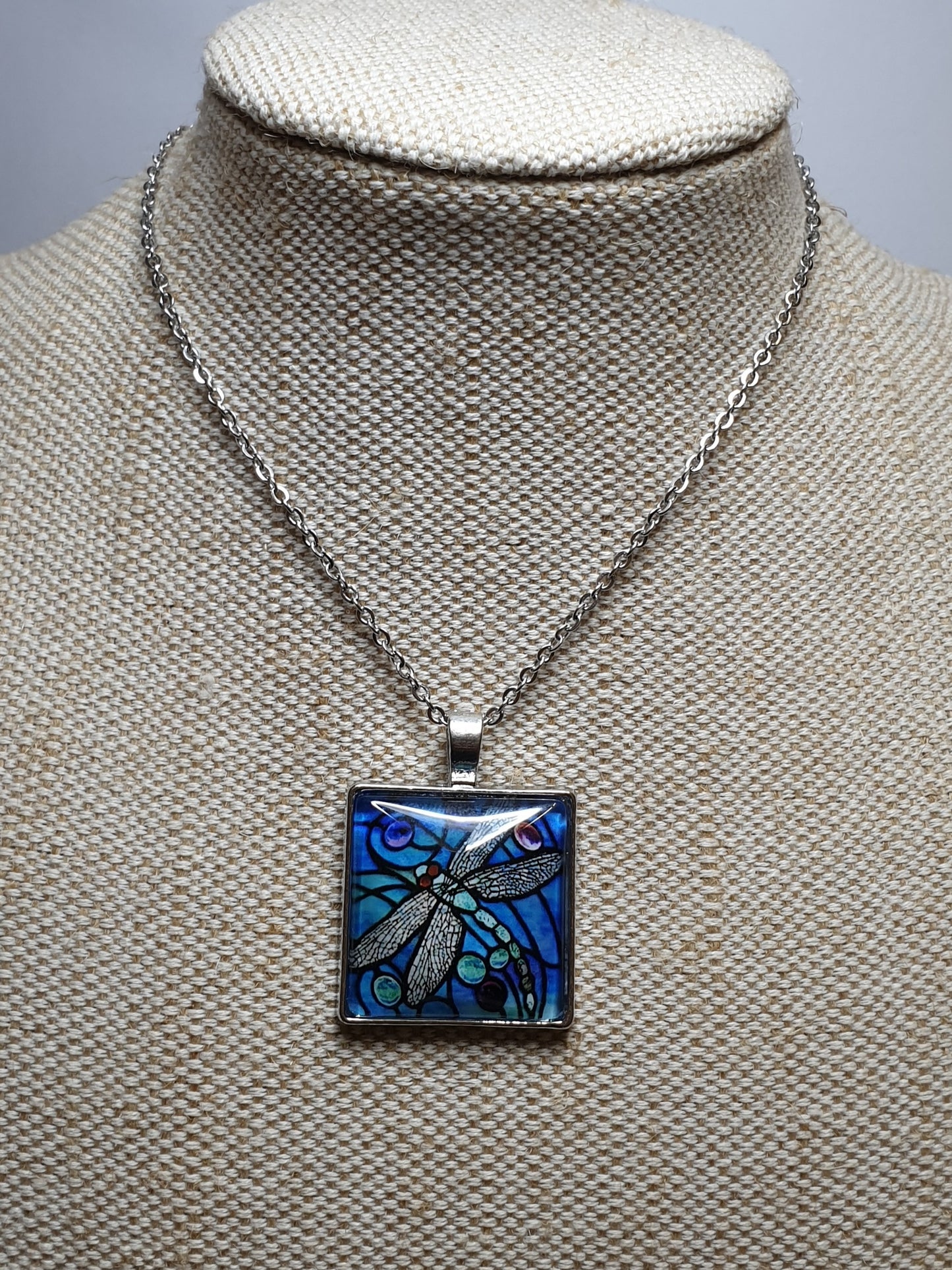 Dragonfly Drawing Necklace