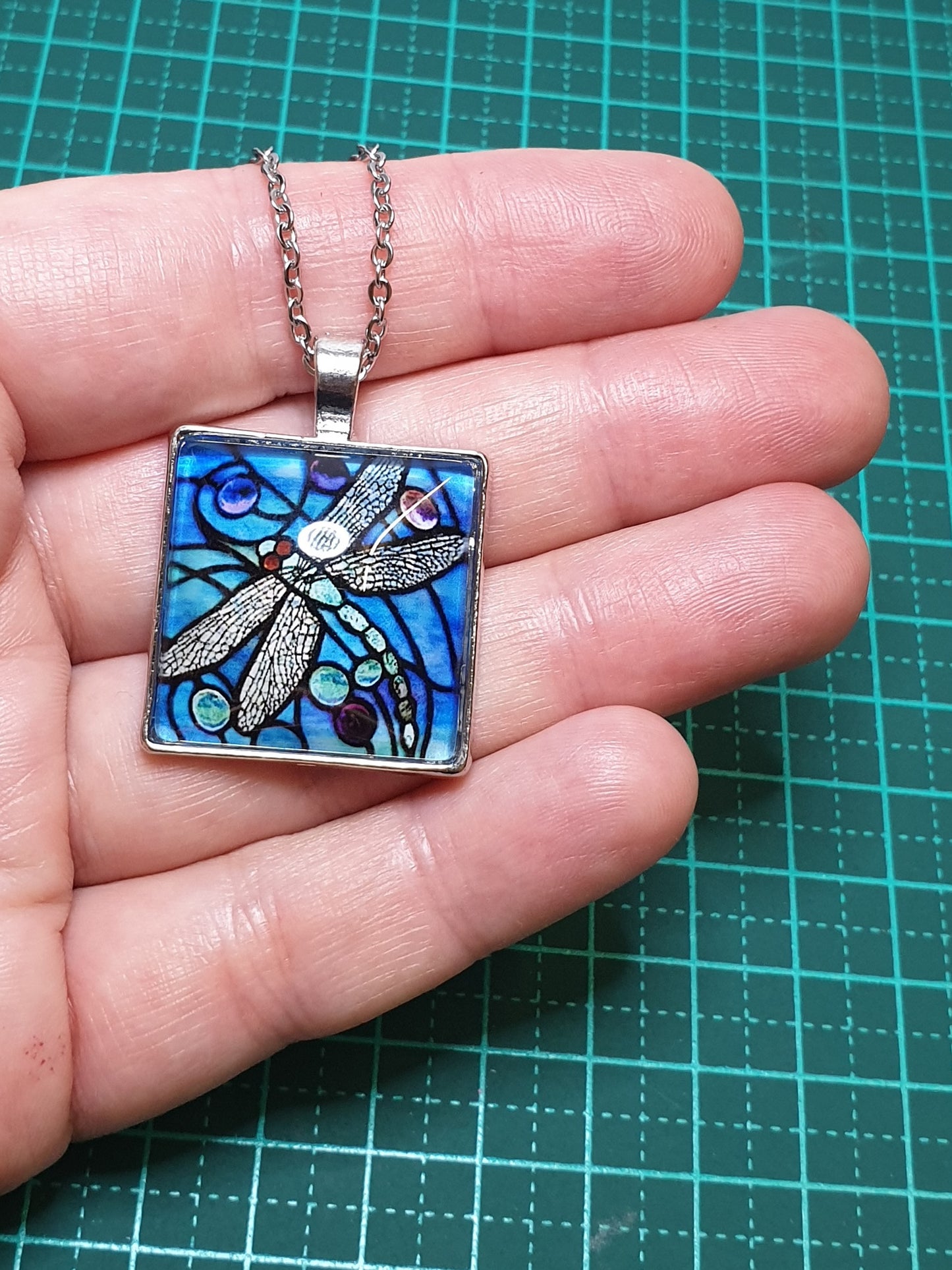 Dragonfly Drawing Necklace