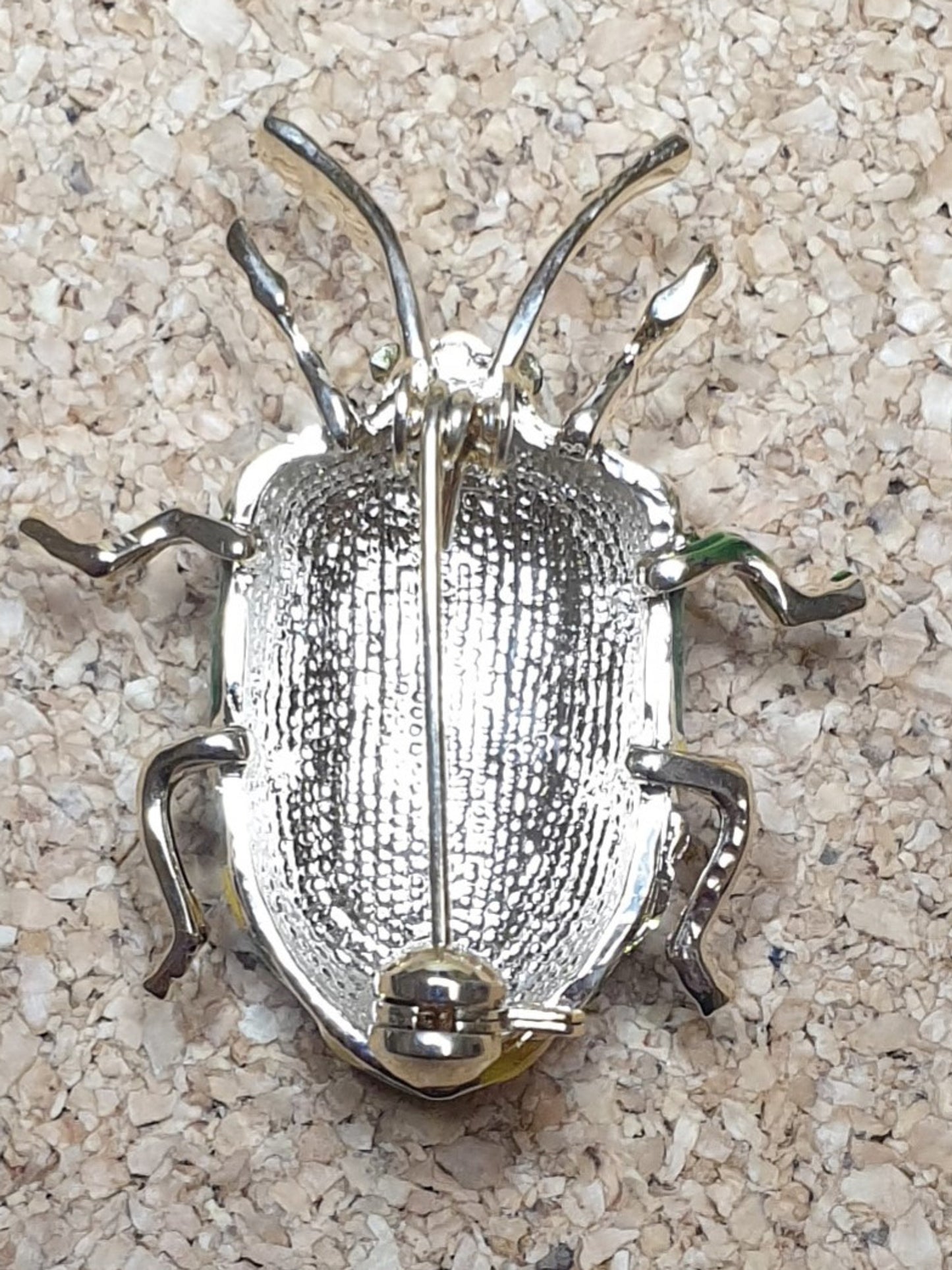 Stink Bug Brooch - Yellow & Green