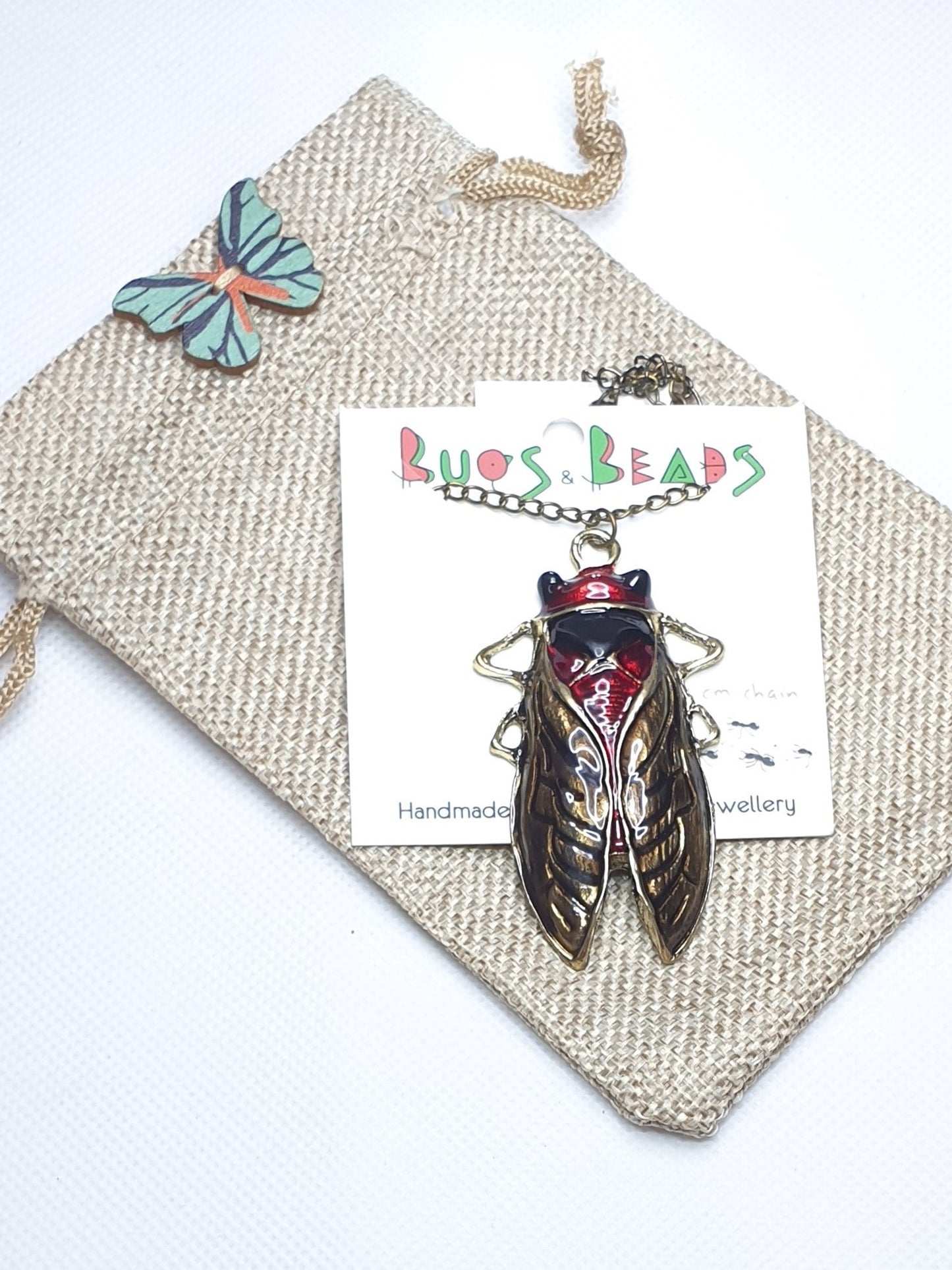 Cicada Necklace - Bronze