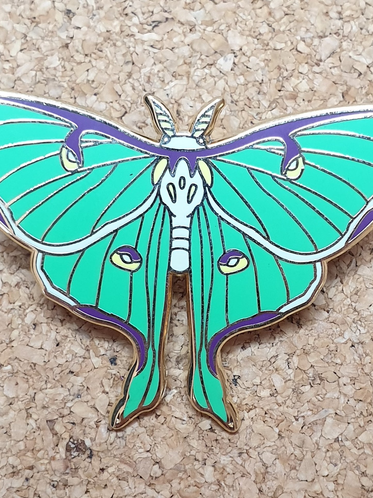 Luna Moth pin - Green