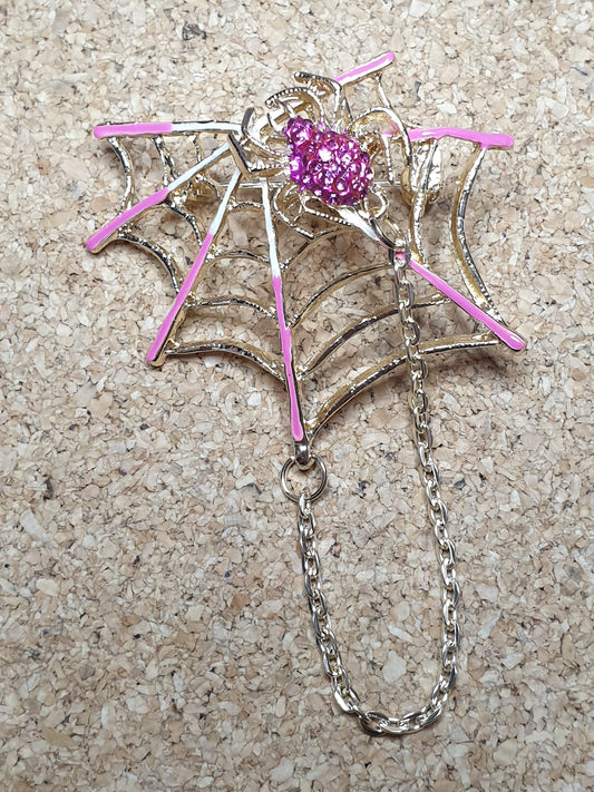 Spider on Web Brooch