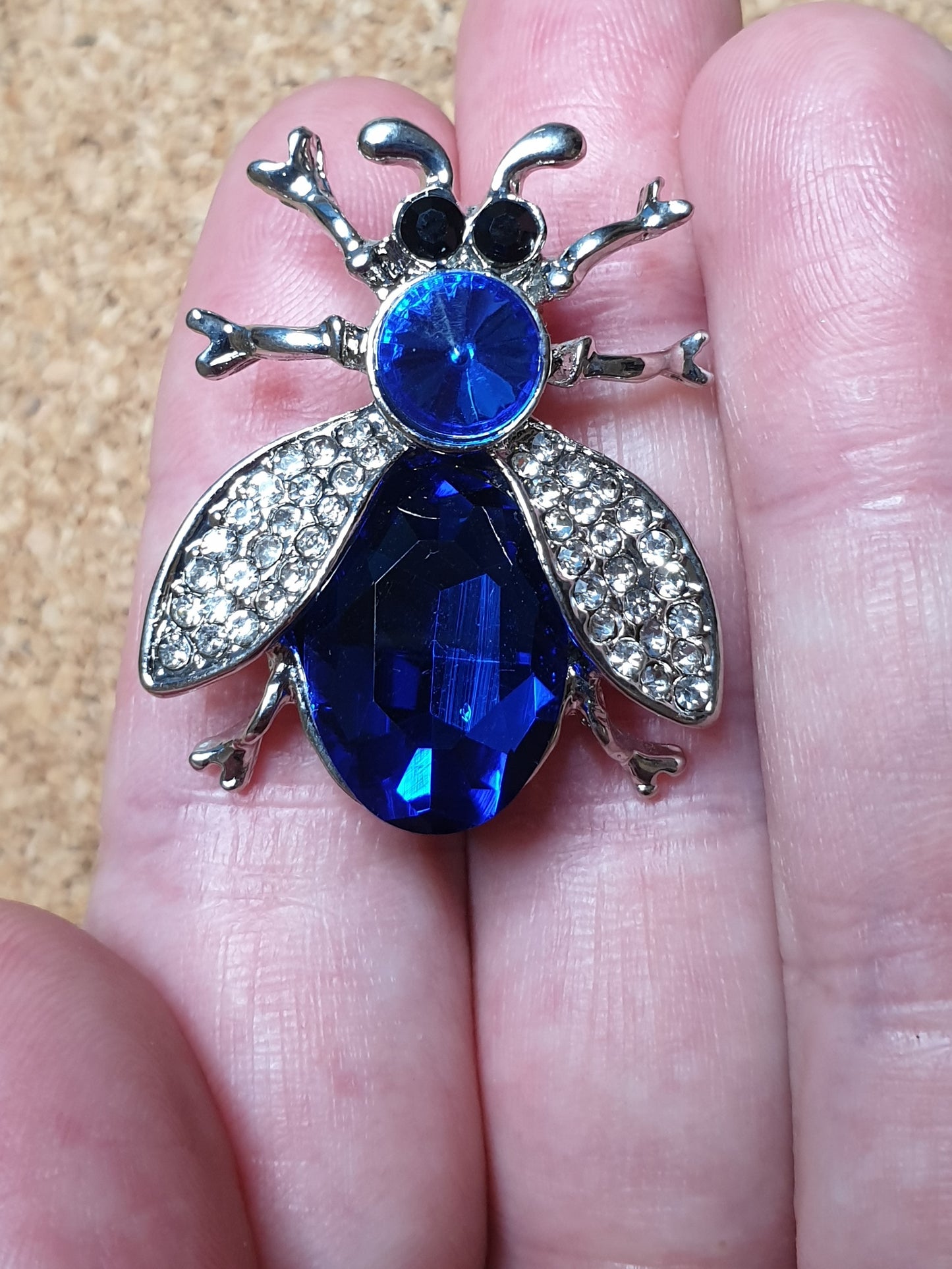 Blue Beetle Brooch