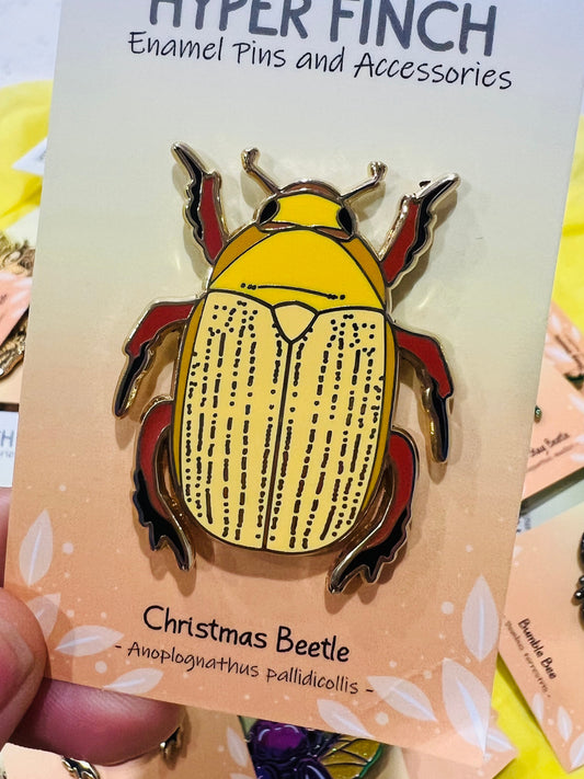 Christmas Beetle Brooch