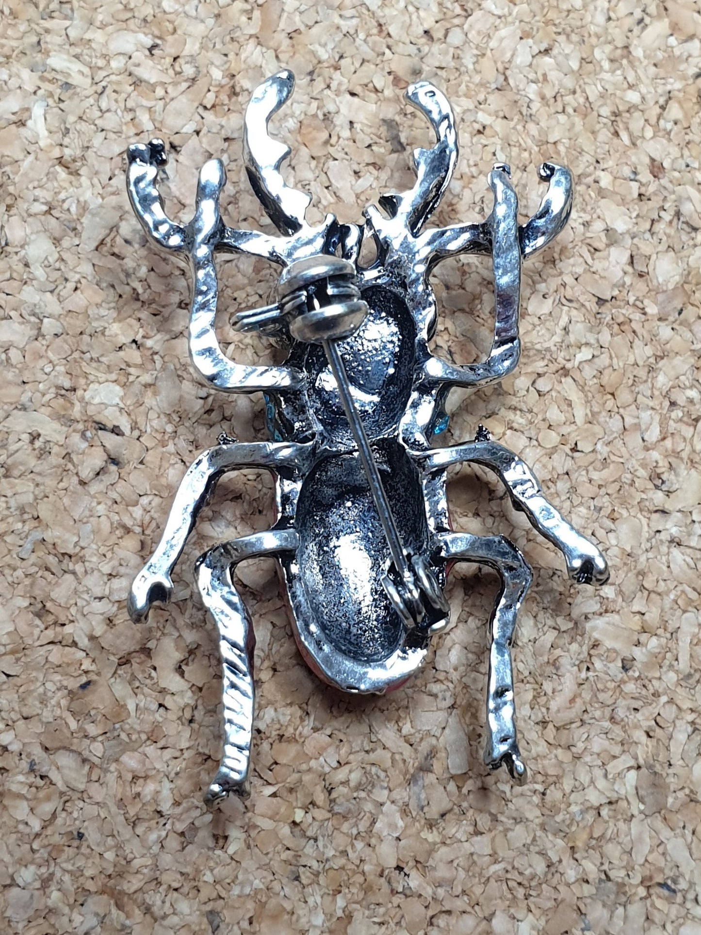 Stag Beetle Brooch - Pink