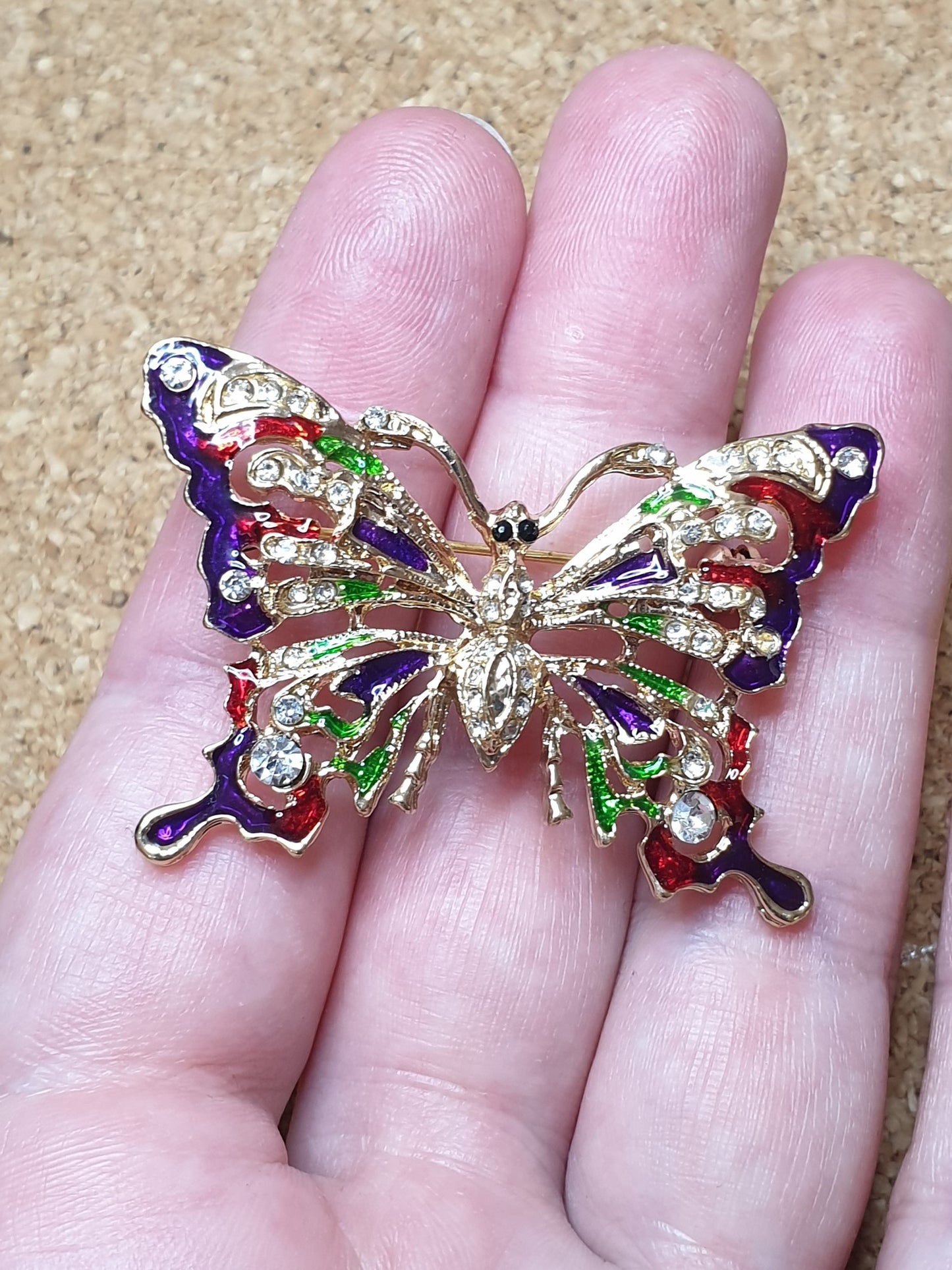 Butterfly Brooch - Purple Tip