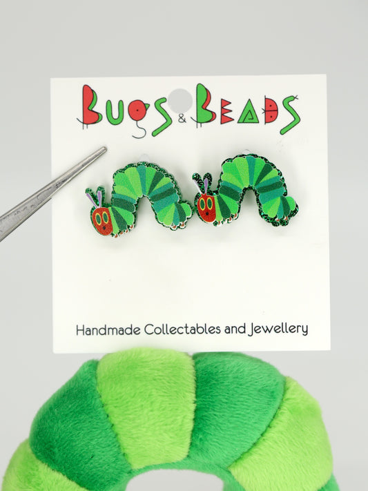 Hungry caterpillar studs