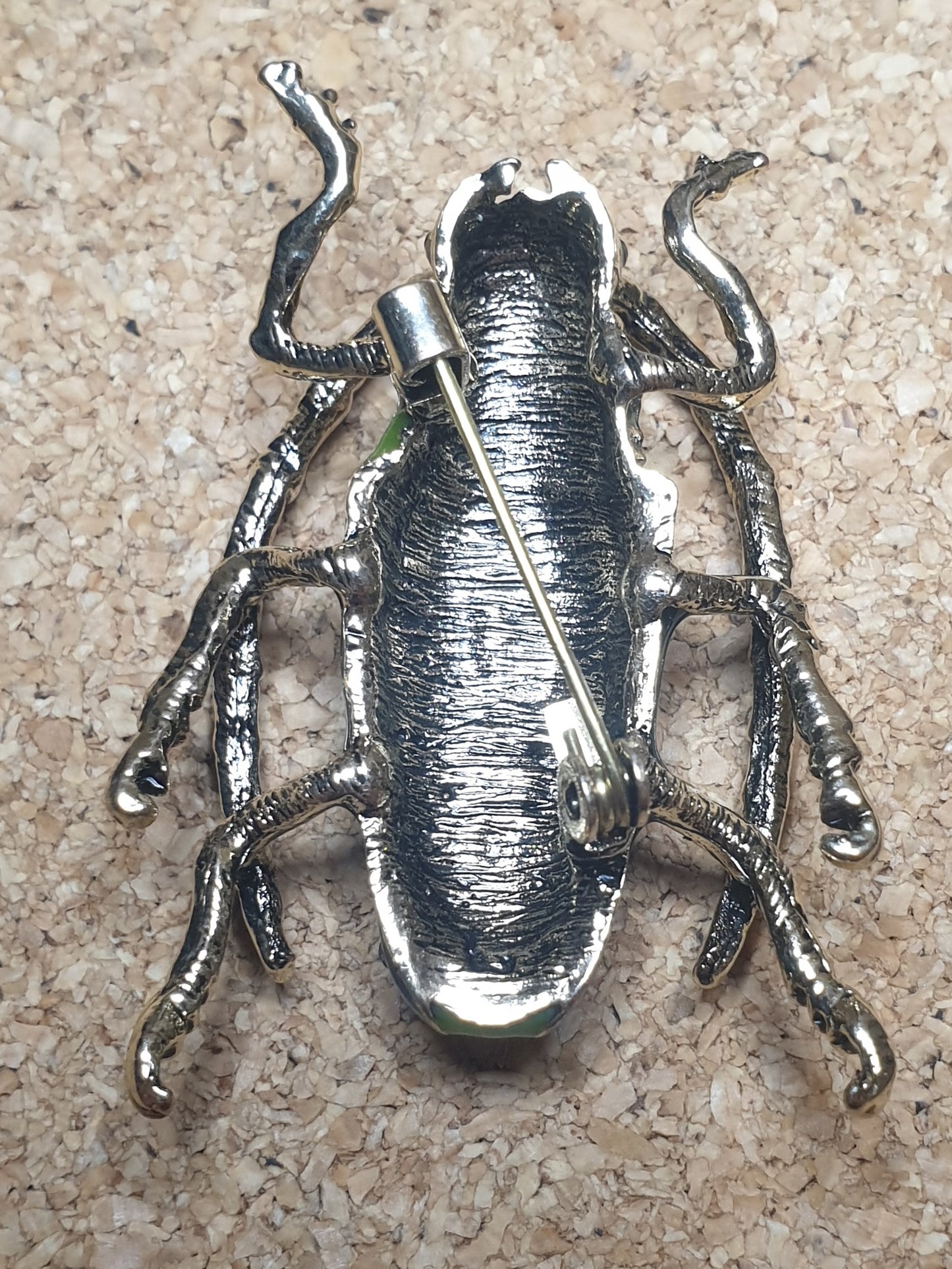 Longhorn Beetle Brooch - Light Green