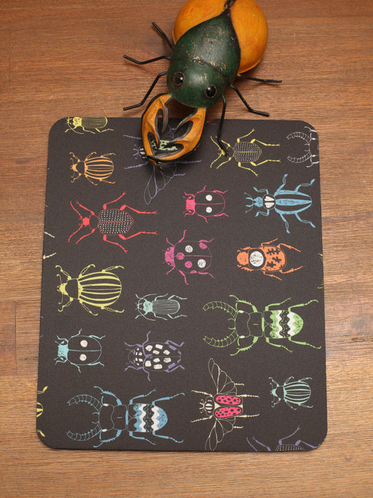 Beetles Mouse Pad - Black