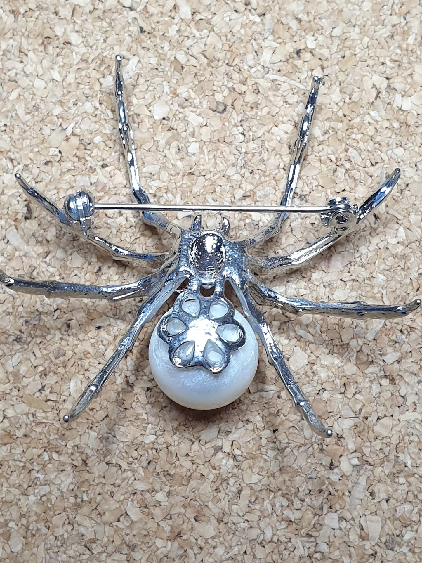 Spider Brooch - Pearl Large