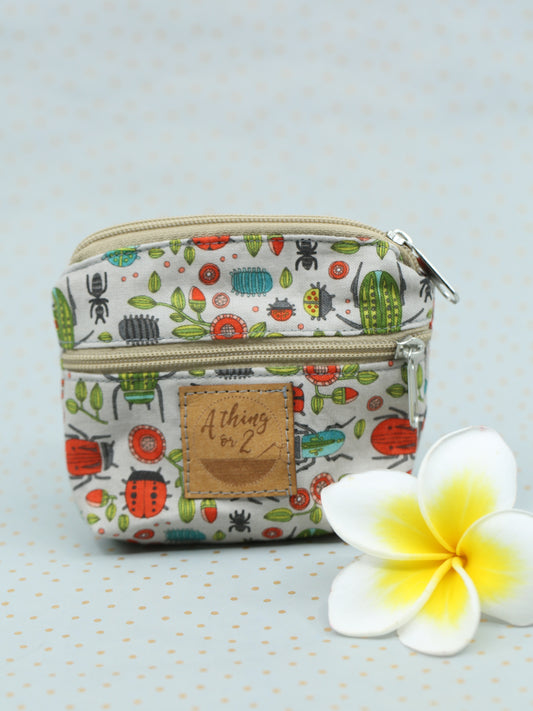 Grey Insect Coin/Card mini purse