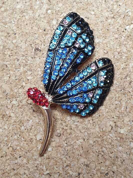 Butterfly Brooch - Blue