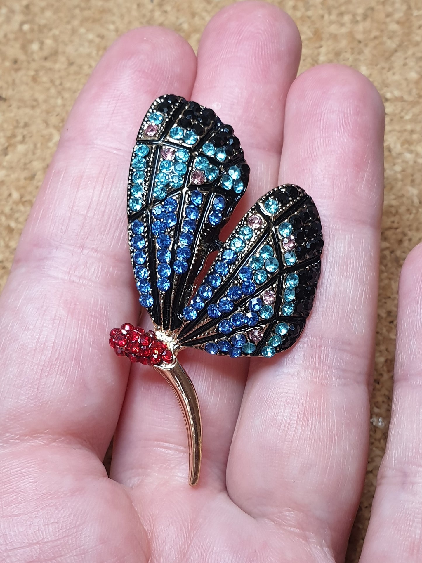 Butterfly Brooch - Blue