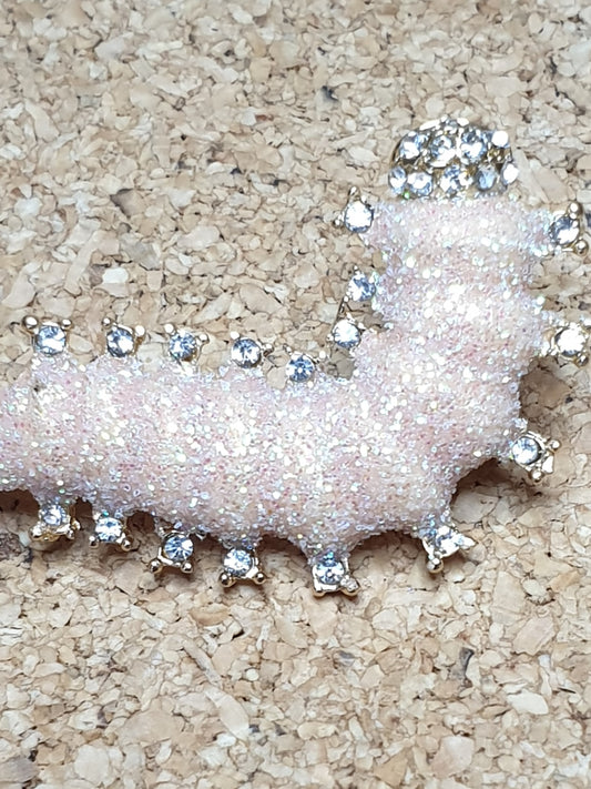 Sparkly Caterpillar Brooch