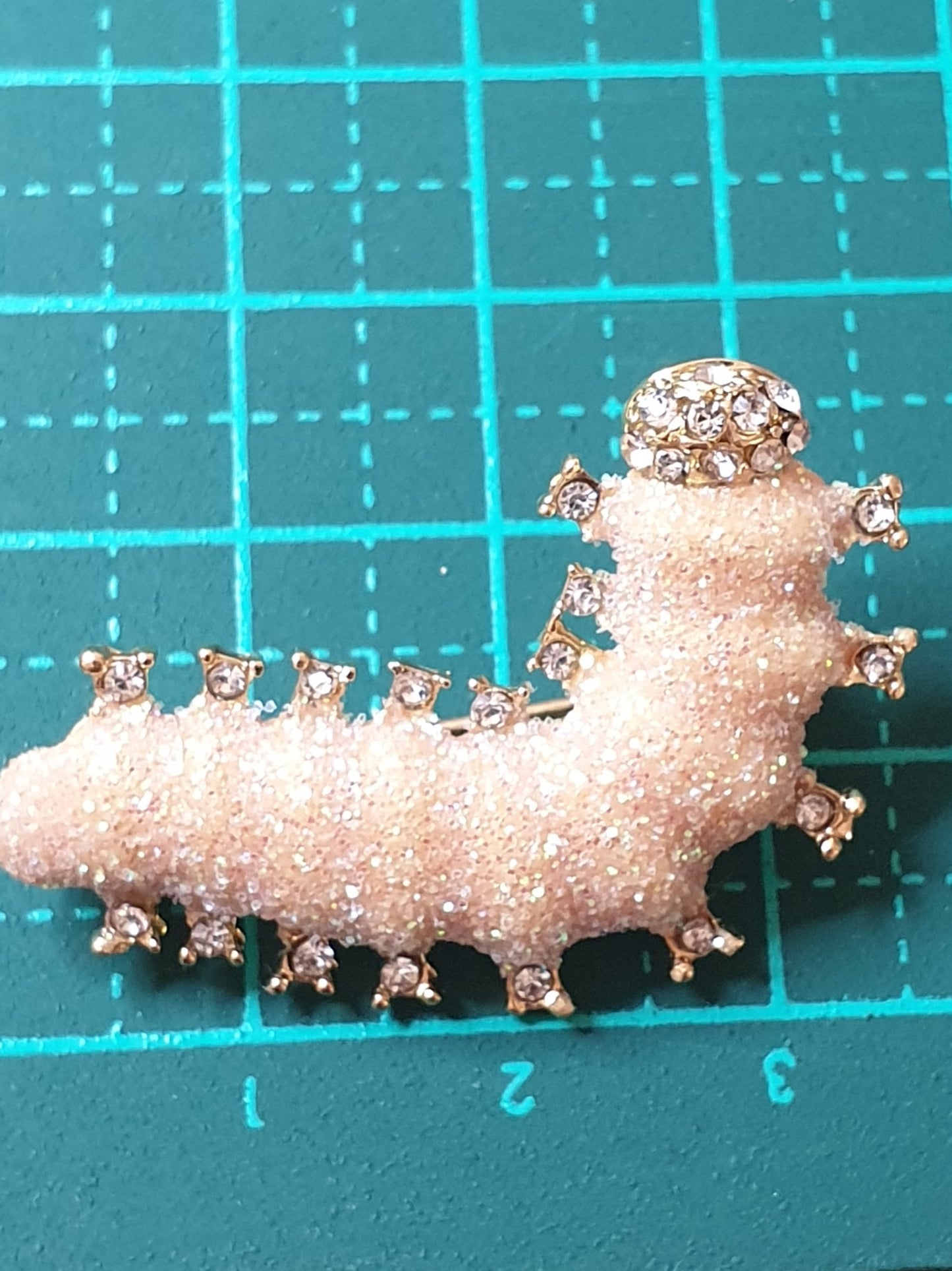 Sparkly Caterpillar Brooch